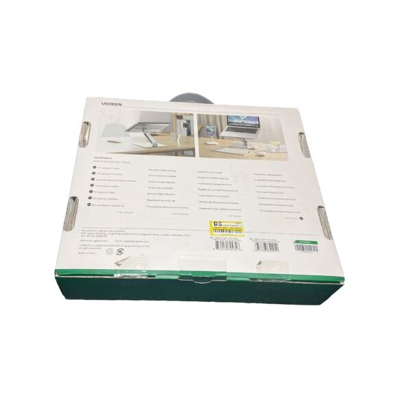 UGREEN 17" Laptop Stand Adjustable Aluminum Foldable Riser Gray Silver NEW - Picture 4 of 6